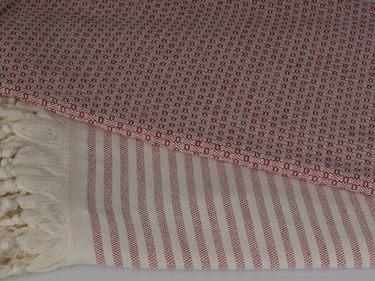 PHLOX 100 x 200 cm hamamdoek - rood