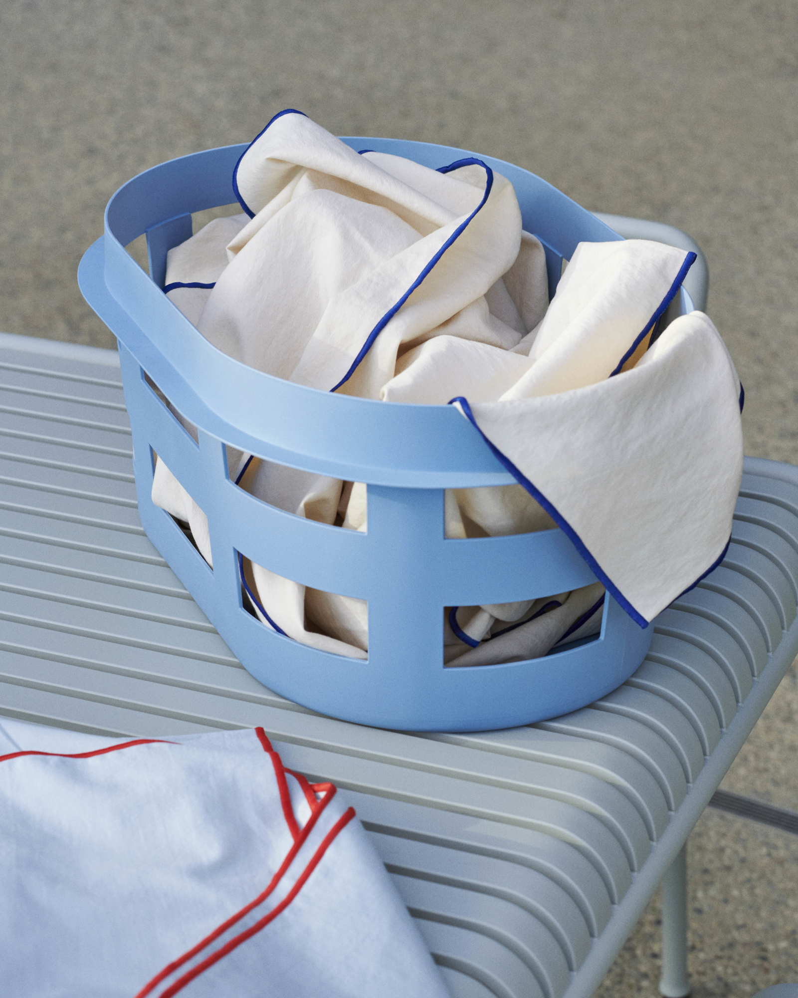 Wasmand Laundry Basket S soft blue