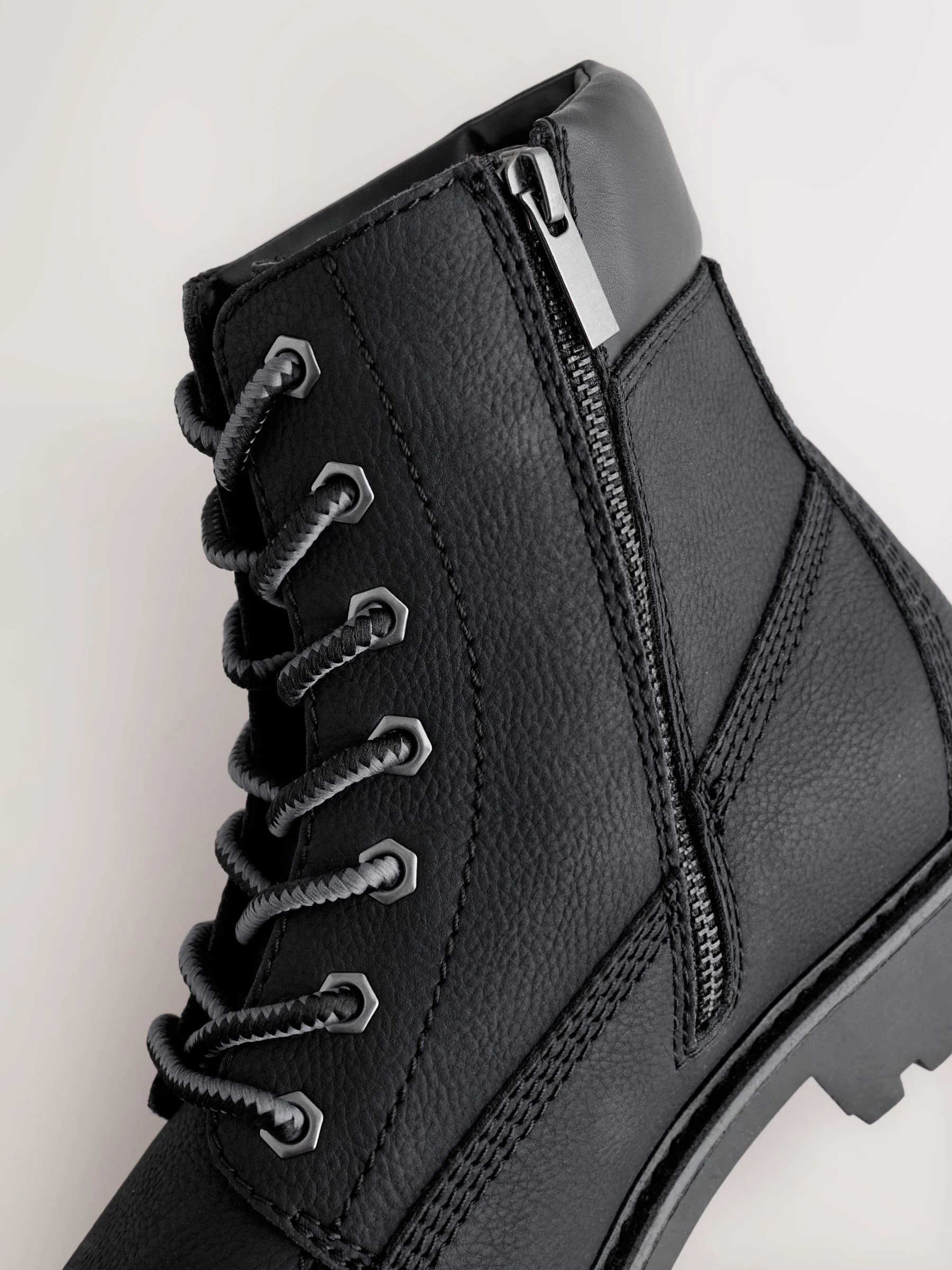 Zwart - Tall Zip-Up Boots