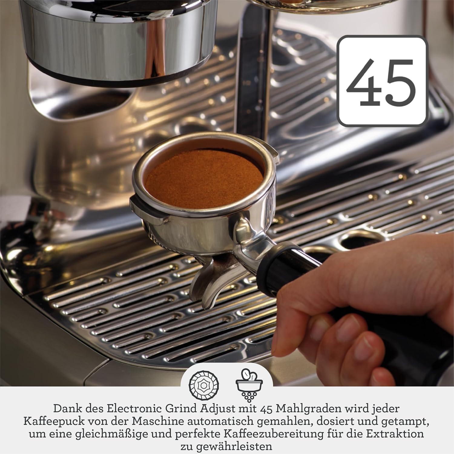 Sage - The Oracle Dual Boiler - Kaffeemaschine mit Manuellem & automatischem Milchaufschäumer - 45 Mahlgradeinstellungen - 16 Programme inkl. Espresso, Cappuccino & Flat White - Schwarzer Trüffel