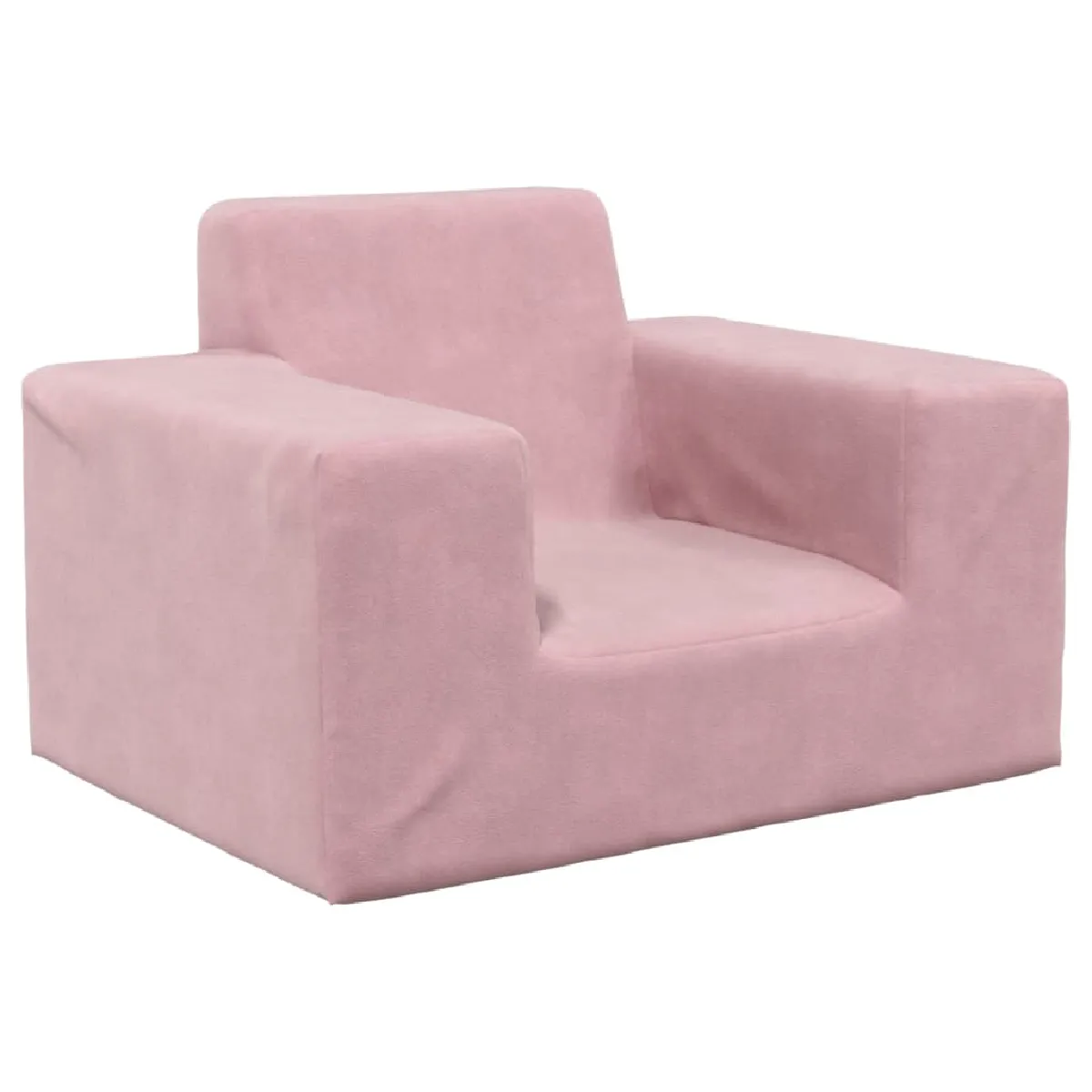 Vidaxl Canapé pour enfants rose peluche
