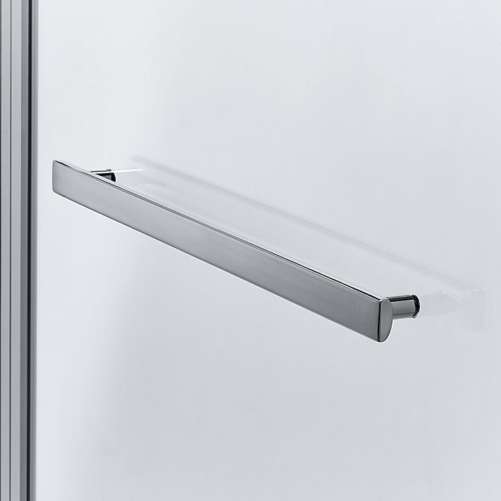 Pare-baignoire 1 volet verre transparent anticalcaire GoodHome Nubia H. 150 x l. 95 cm