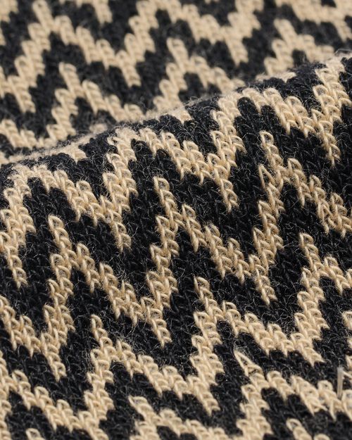 chaussettes avec zigzag en coton - 5 paires noir