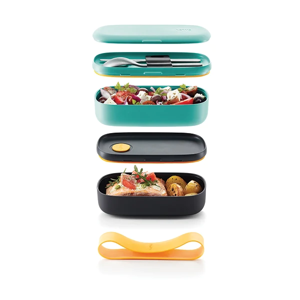 Lunch Box basics To Go turquoise 1 L Lékué
