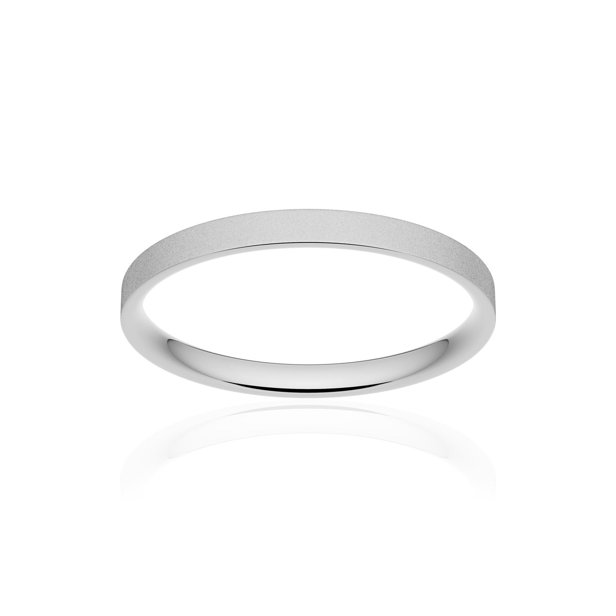 Alliance palladium 950 sablé ruban plat confort 2 mm
