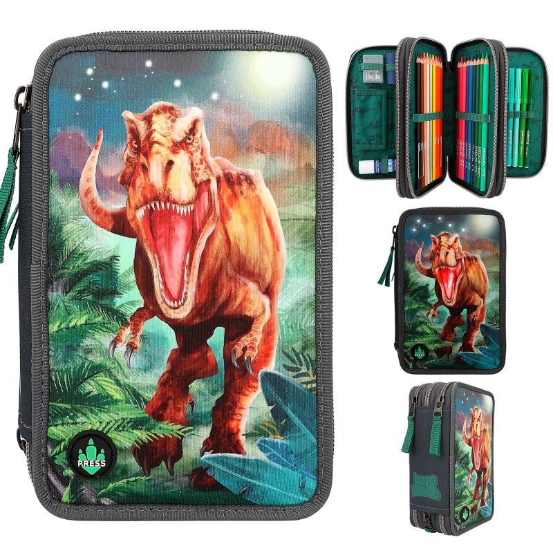 Dino World - Trippel Penalhus m/LED - ( 0412474 )
