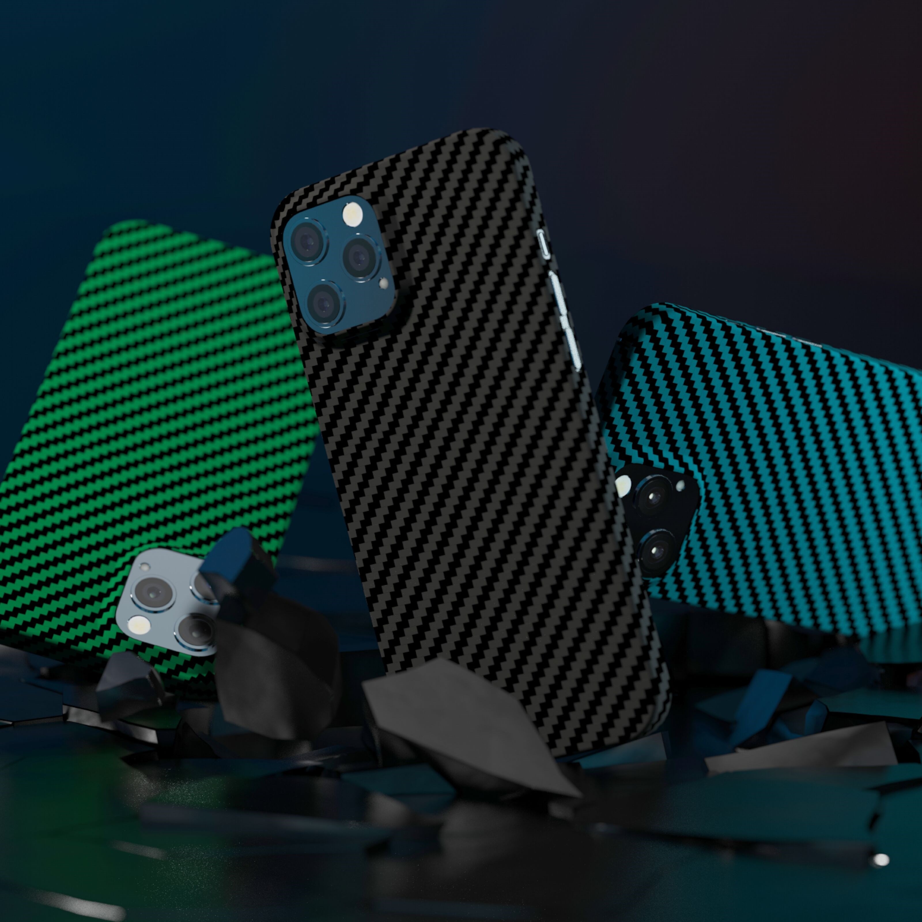 Linocell Premium Kevlar Robust deksel for iPhone 12 Pro Max Svart