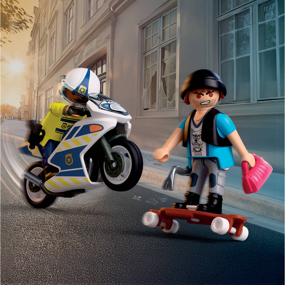 PLAYMOBIL City Action achtervolging met motorfiets 72079