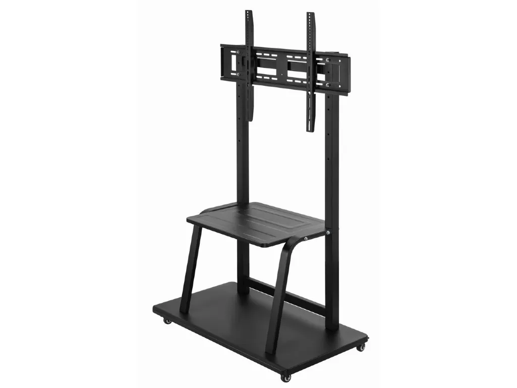 Gembird TVS-100F-01 - Vogn med hjul - for Tv - stål - sort - skærmstørrelse: 37