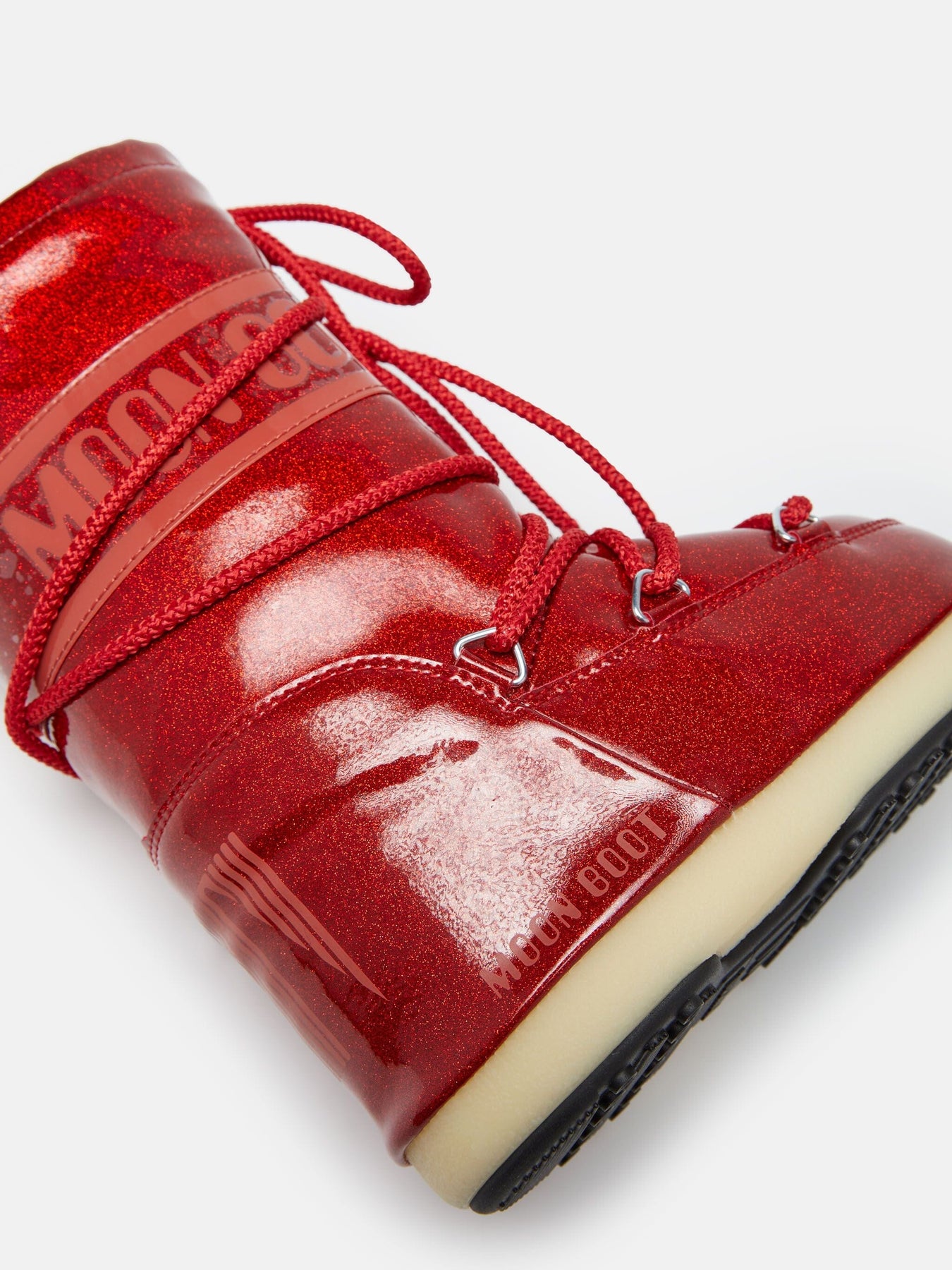 Moon Boot Mb Icon Jr Glitter d001 red
