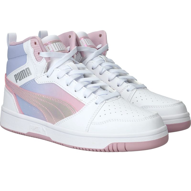 Puma Rebound V8 Mid Blurry JR Sneakers Roze Meisjes