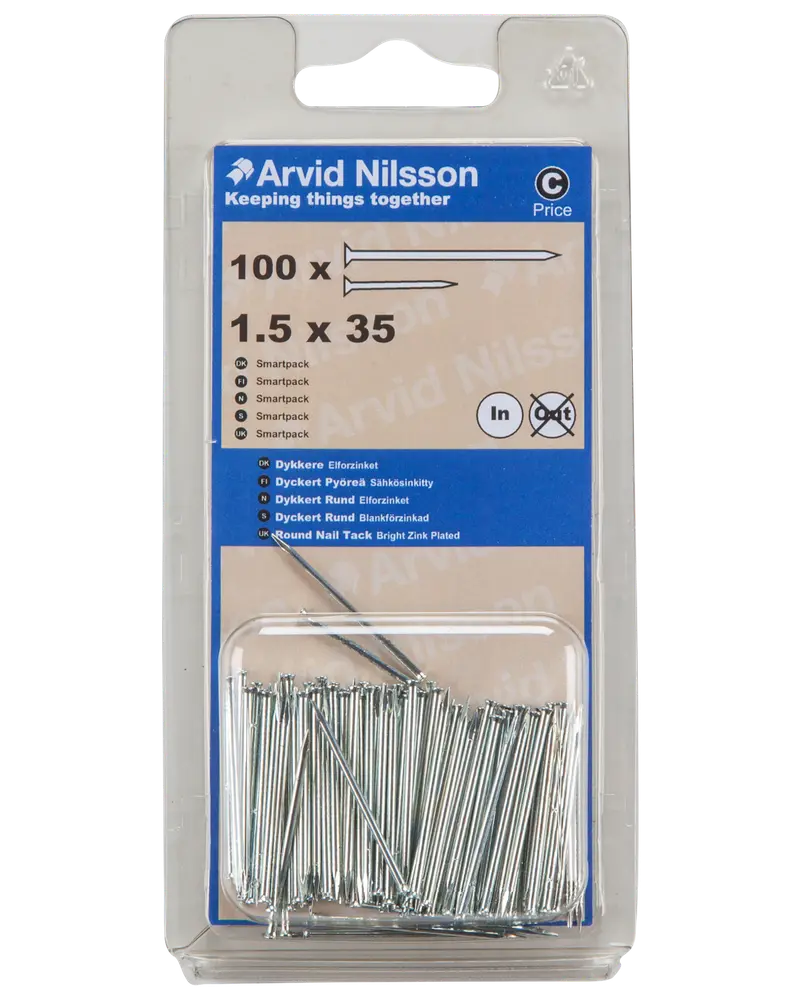 Arvid Nilsson Dykker rund 1,5 x 35 mm 100-pak