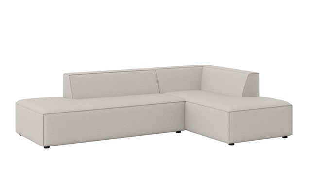 GOODproduct Ecksofa »Ecksofa Cavan mit Ottomane links oder rechts bestellbar« L-Form mit Wellenunterfederung, Masse B/T/H: 270/180/72 cm