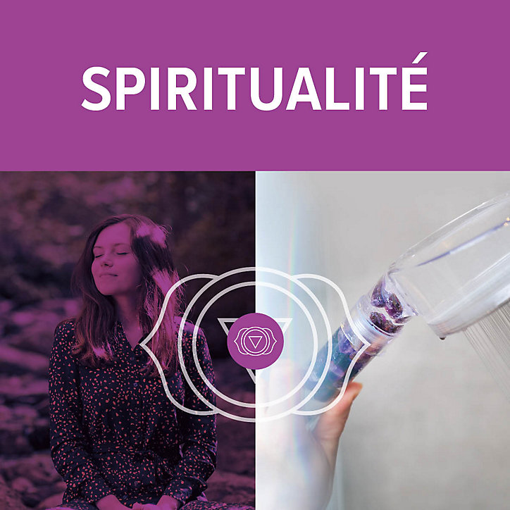 Douchette 1 jet Amethyste 8 cm 7ChakrasShower Change your life