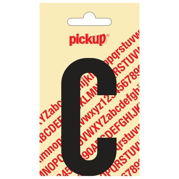 Pickup plakletter C zwart mat 90 mm