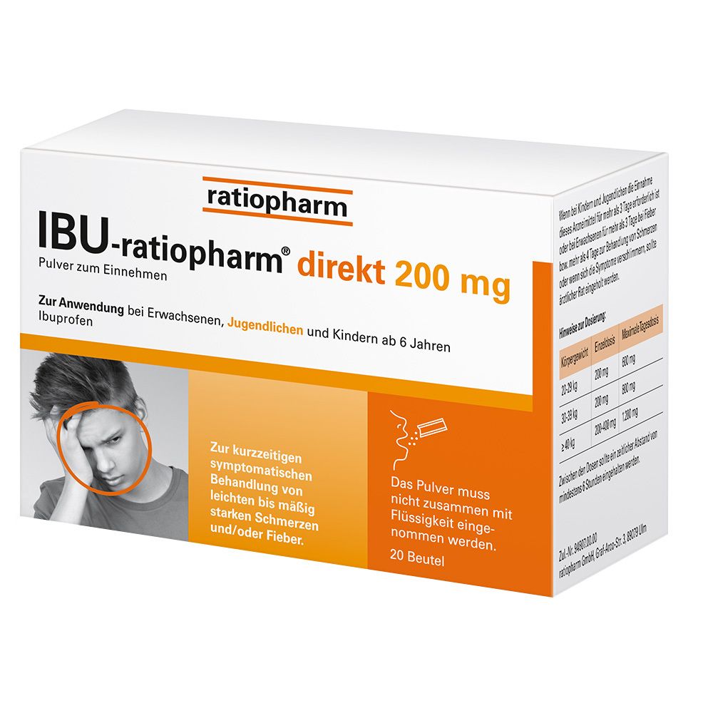IBU-ratiopharm® direkt 200 mg Pulver zum Einnehmen