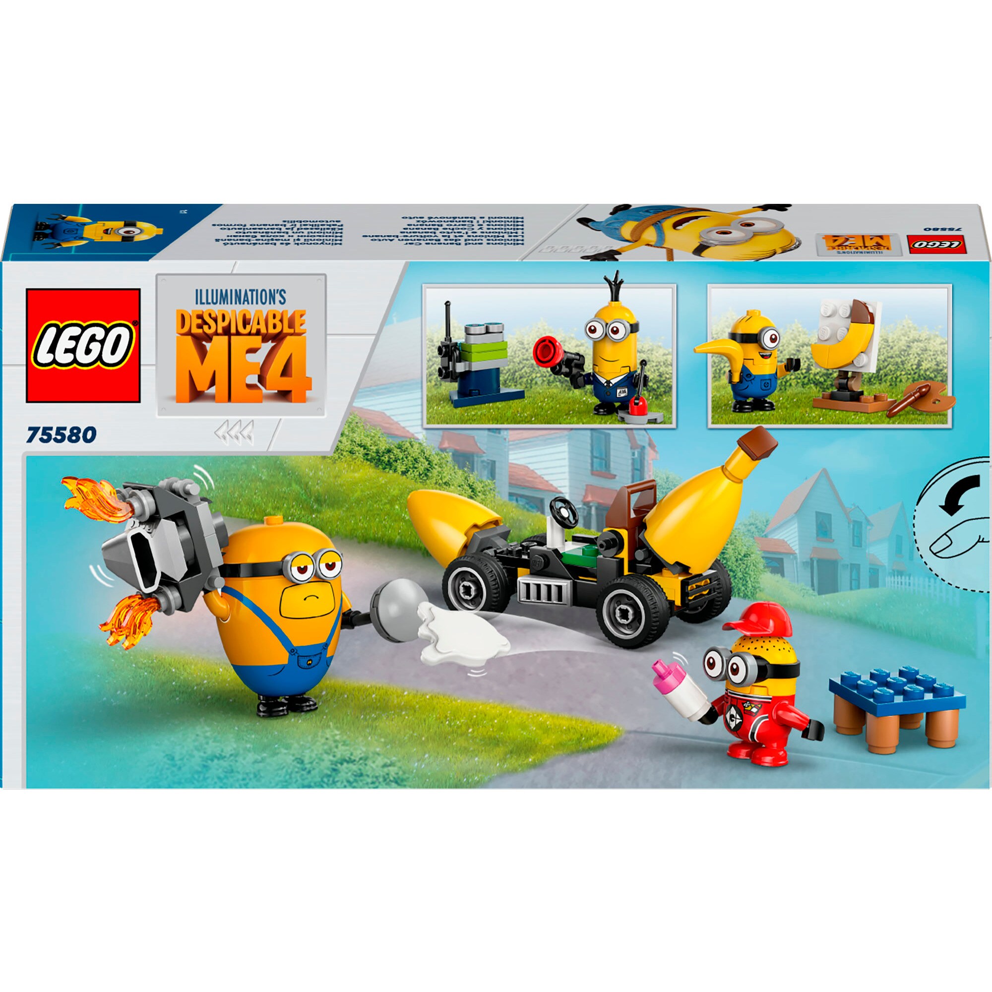 LEGO Konstruktionsspielzeug Minions und das Bananen Auto