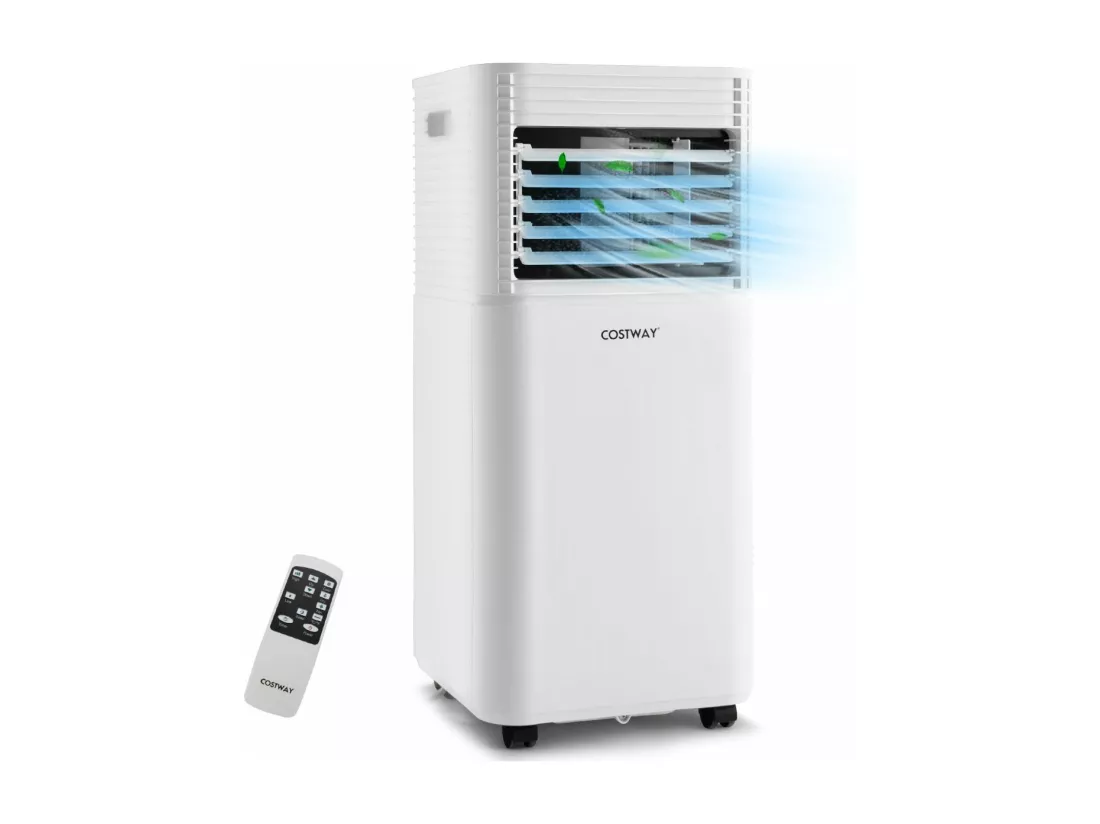 Climatiseur Mobile R290 4 en 1 - 9000 BTU 20 m² 2,6 kW [Classe Energétique A] avec Télécommande （Blanc)