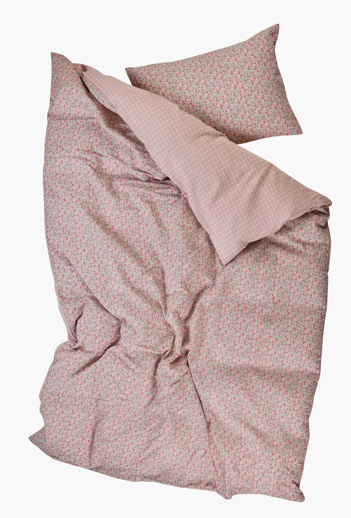 Krepp sengesett multi blå - 140x200 cm
