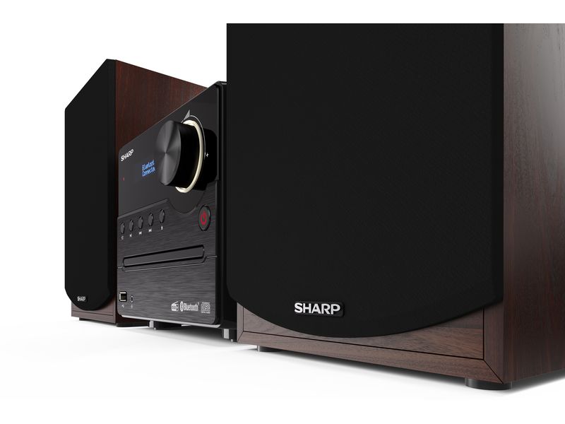 Sharp Musik-System XLB517DBR DAB /FM Micro System Hi-Fi Mikro-System mit dem neusten DAB  Funk-Tuner und Bluetooth-Verbindung