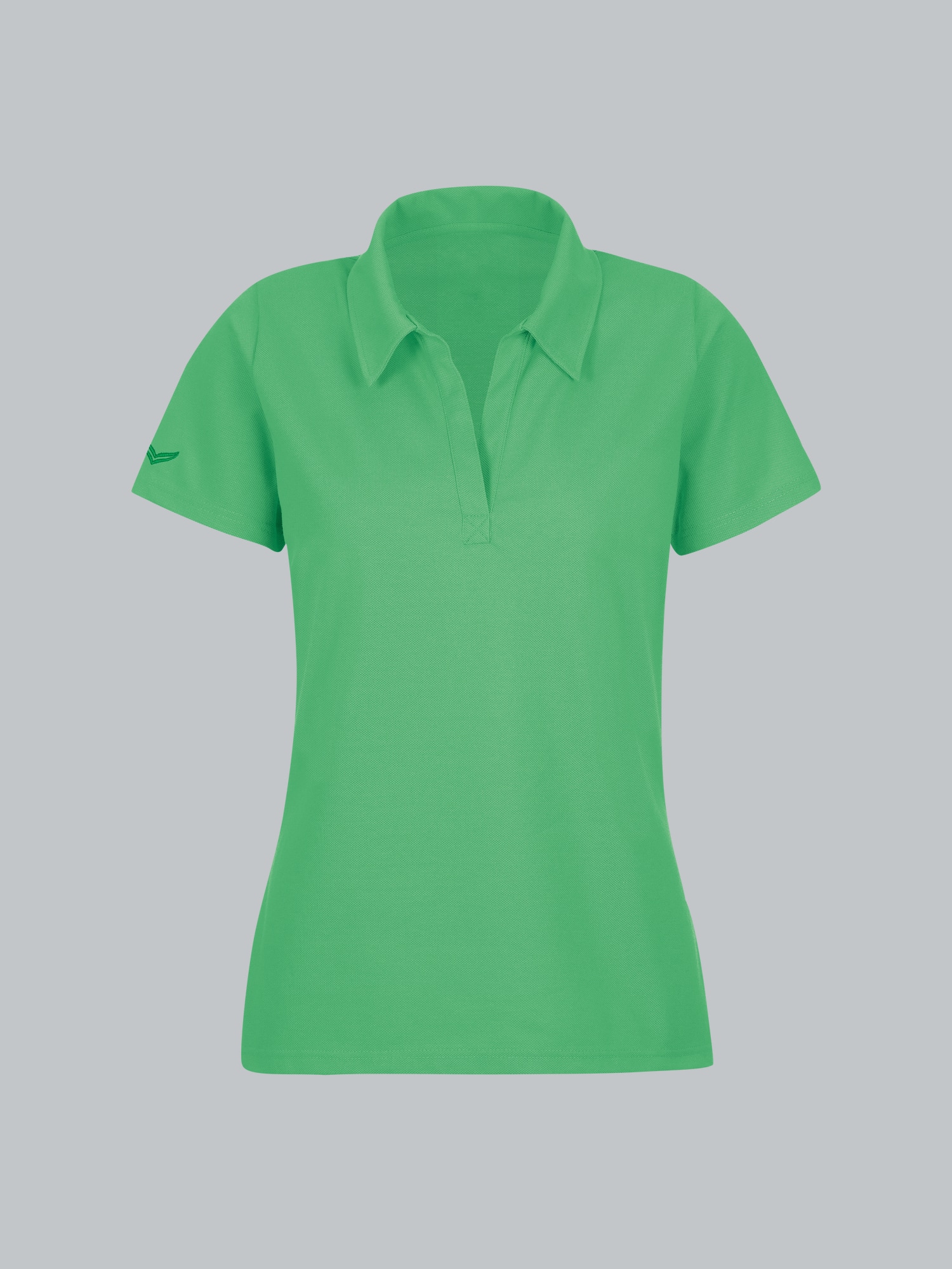 Poloshirt ohne Knopfleiste Waldmeister