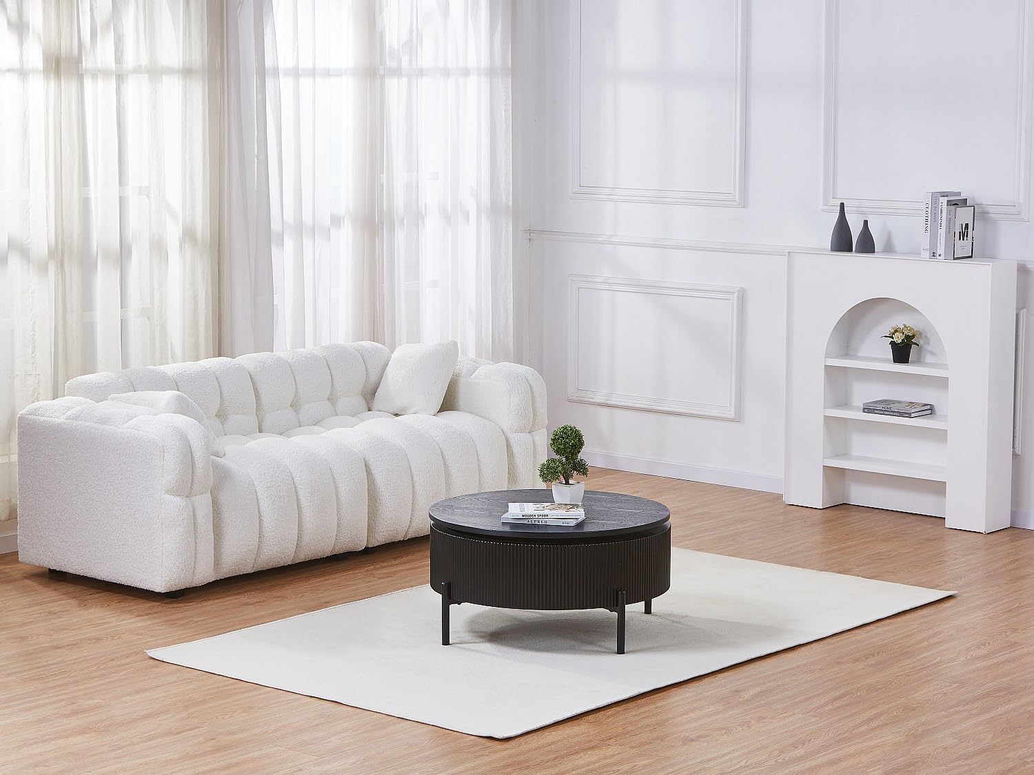 Vente-unique - Couchtisch ñ Schwarz ñ Holz, Panel ñ Norvana