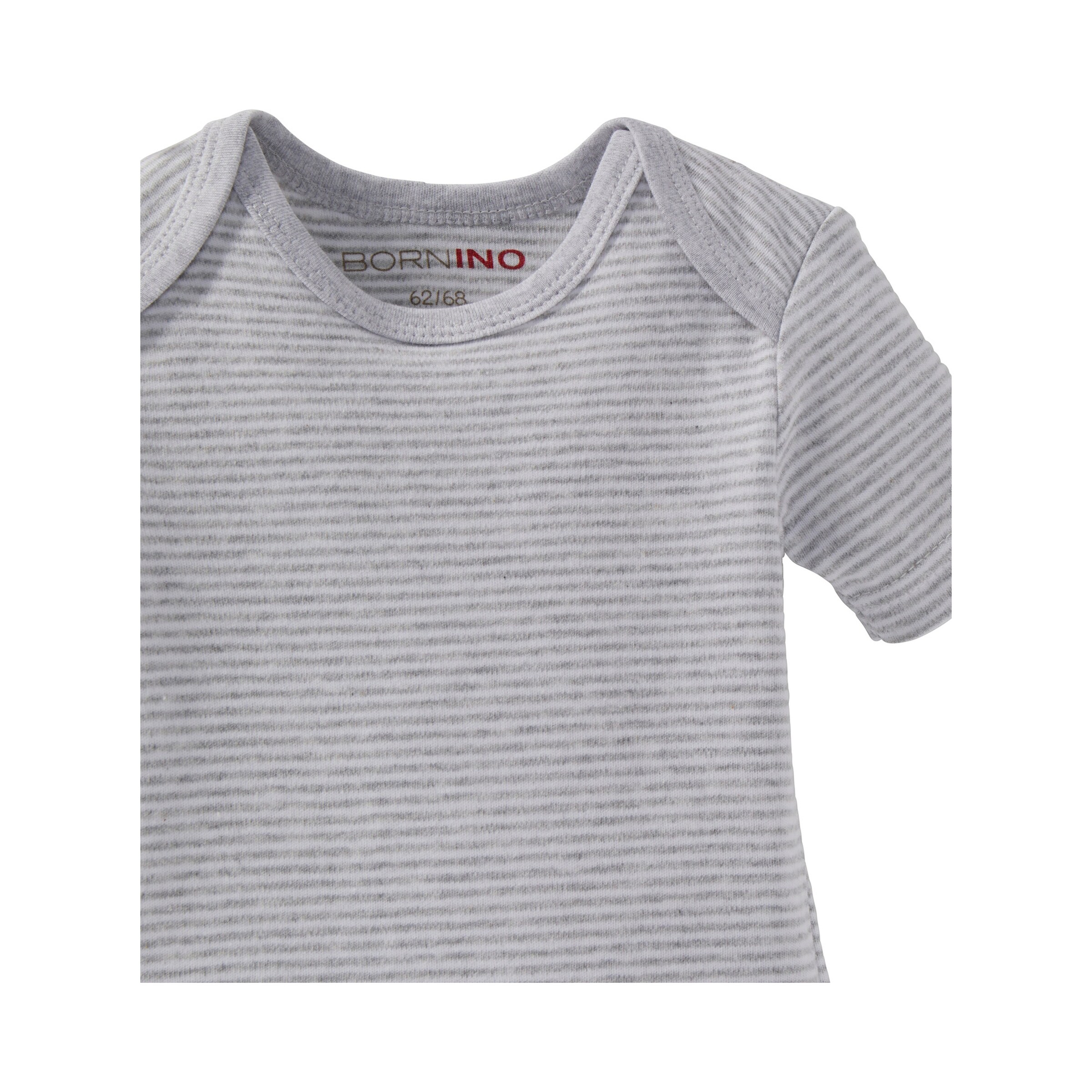 Bornino - Lieblinge 3er-Pack Bodys kurzarm grau