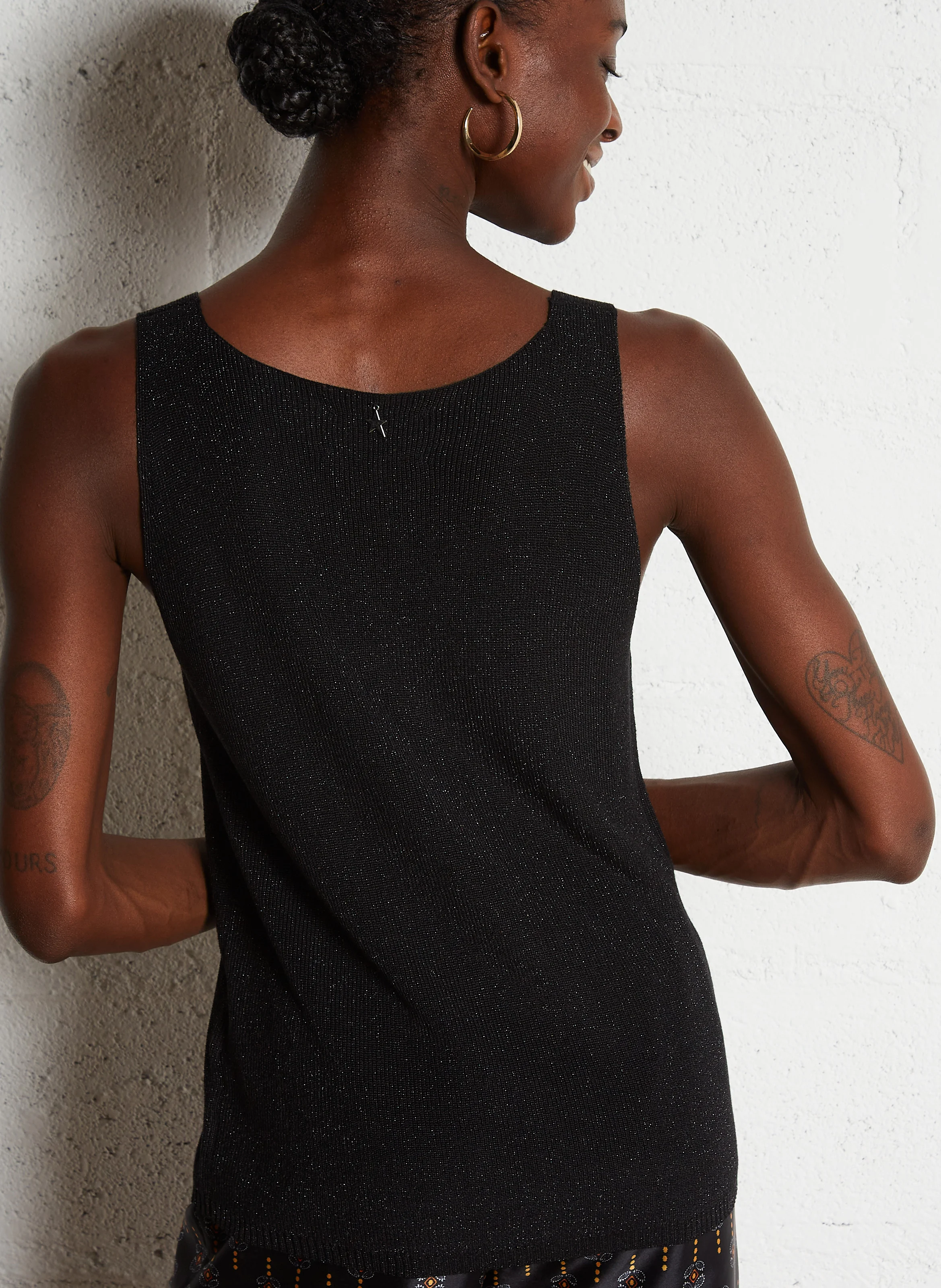 DIBA - Débardeur en maille lurex | Noir