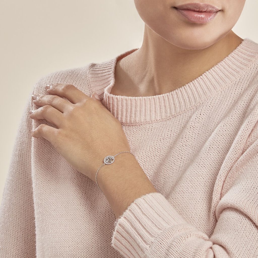 Bracelet Chimere Argent Blanc Oxyde De Zirconium