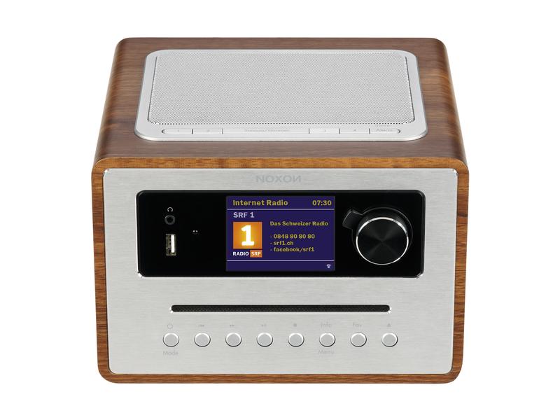 Noxon DAB  Radio IRadio 500 CD – Walnuss All-in-One Radio mit 360°-Sound und allen möglichen Features
