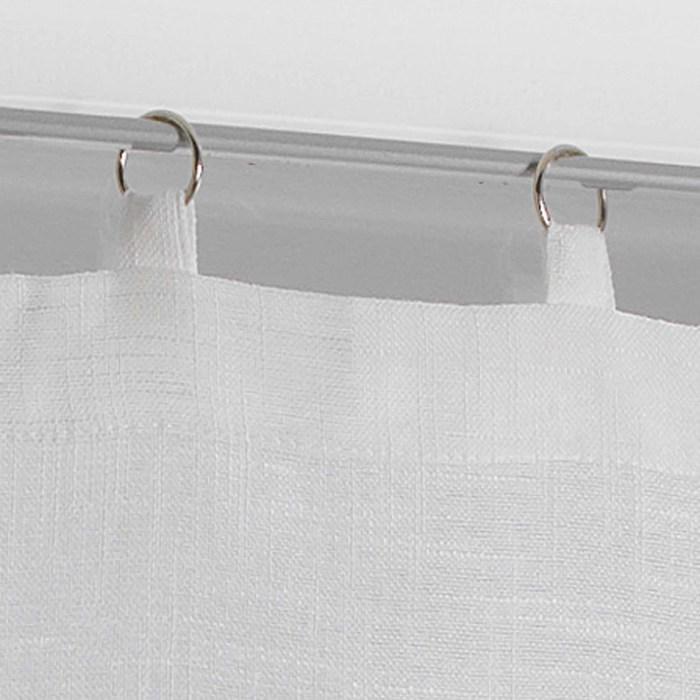 PAIRE DROITE ANNEAUX 2X60X90CM VOILE TISSE MILZA BLANC
