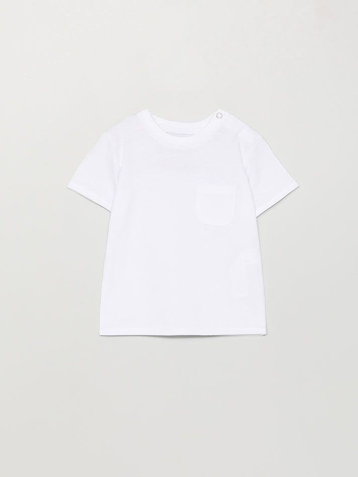 Pacote com 4 camisetas lisas de manga curta - Brancas