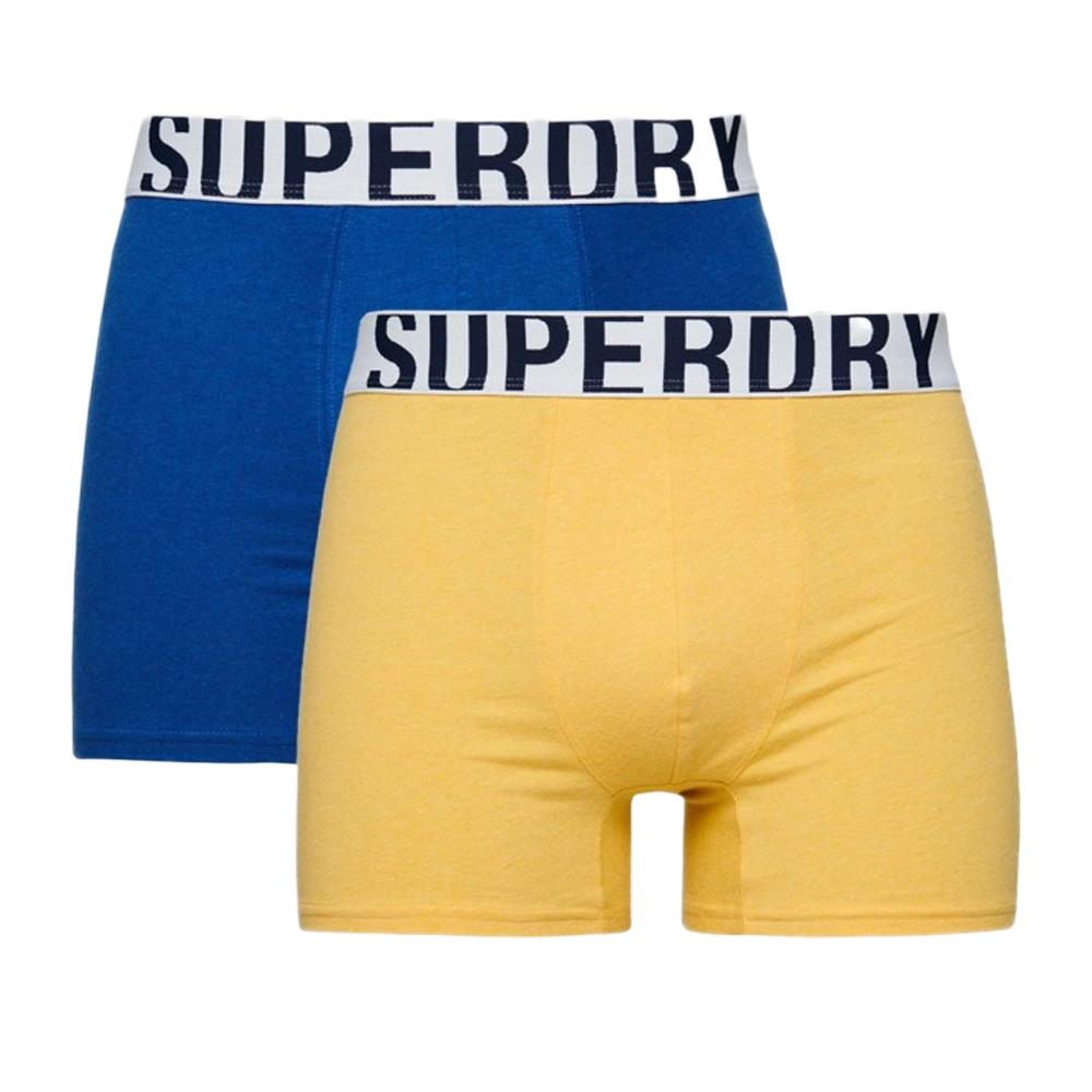 Superdry x2 Boxers Jaune/Bleu Homme Superdry M3110340A