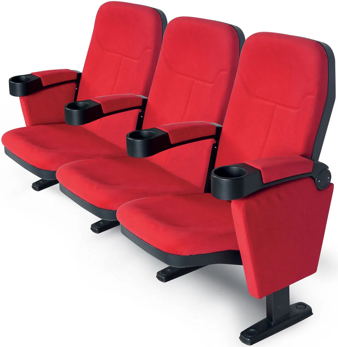 Lumene Hollywood Comfort Cinéma Rouge V2 (rangée de 3) Fauteuils cinéma
