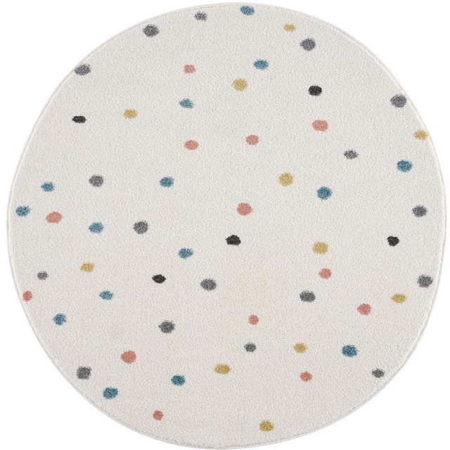 Carpet City Kinderteppich »Anime9396« rund 11 mm Höhe Spielteppich, Bunte Punkte, Weicher Flor, Pflegeleicht, Kinderzimmer