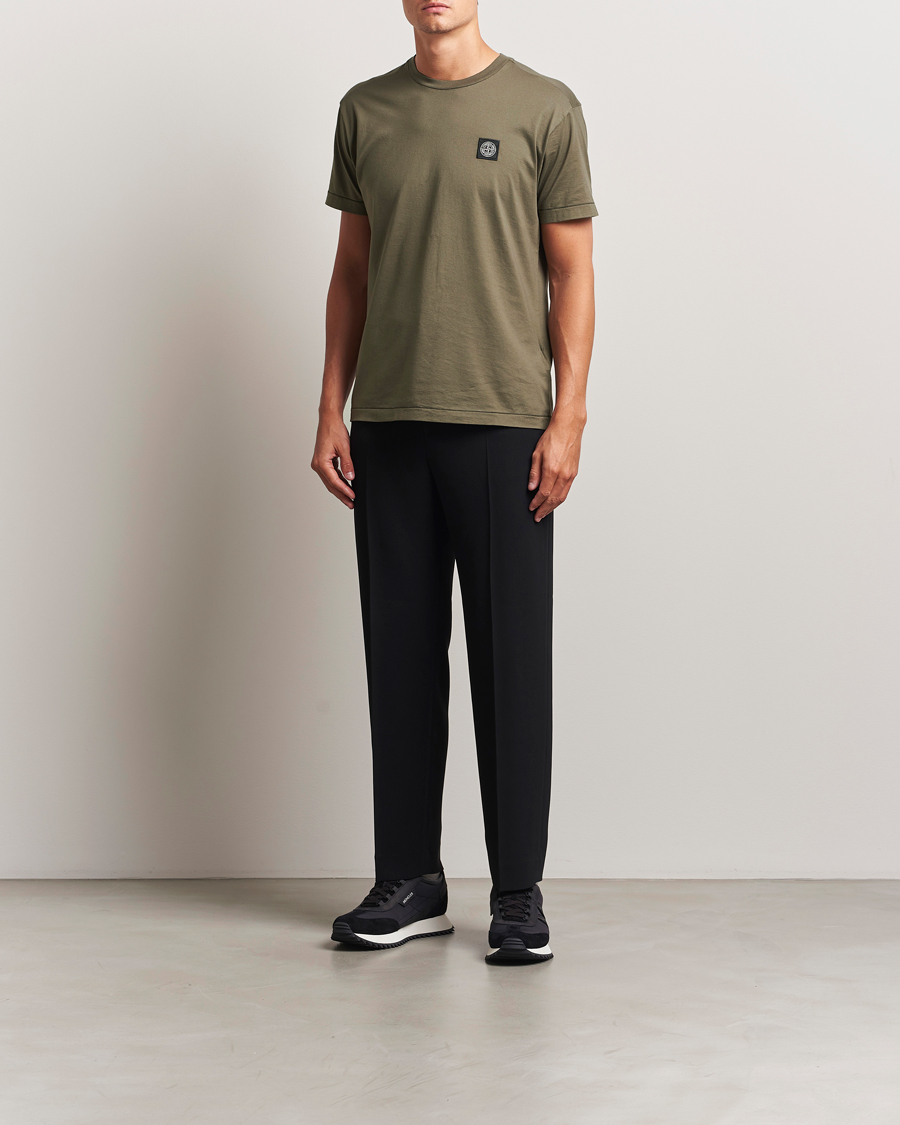 Stone Island Garment Dyed Cotton Jersey T-Shirt Military Green