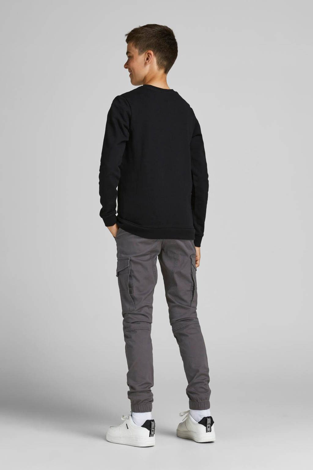 JACK & JONES cargobroek JJIPAUL grijs