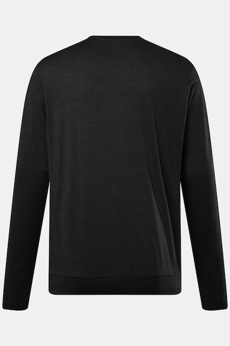 Men+ Langarmshirt, Bauchfit, Spezialschnitt, Basic, Rundhals, bis 8 XL