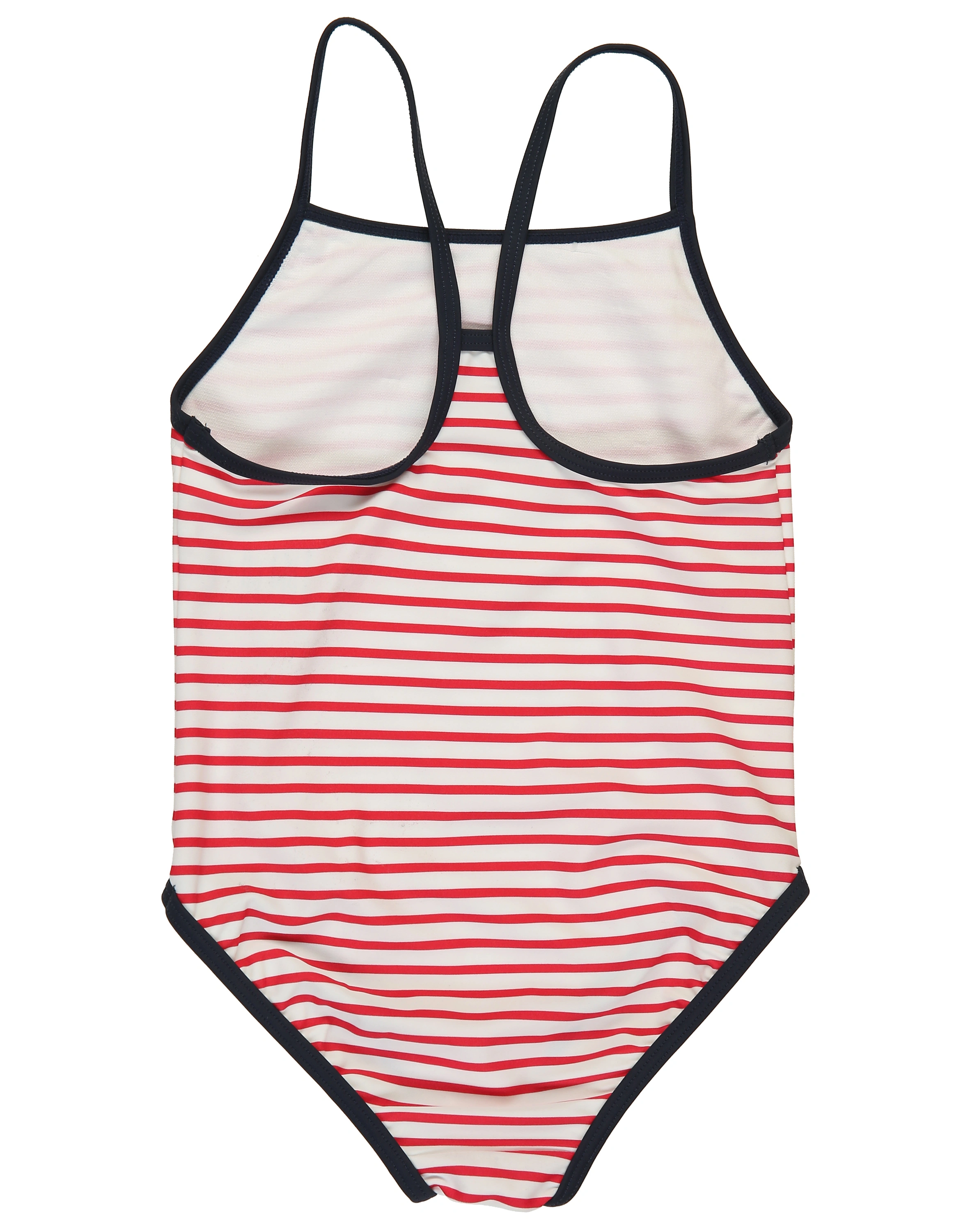 Badeanzug RIDE WITH THE WIND gestreift in lollipop red