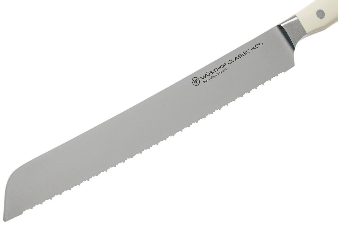Wüsthof Classic Ikon Wit dubbel gekarteld broodmes 23 cm, 1040431123