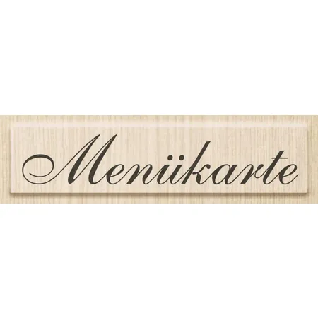 Knorr Prandell Stempel aus Holz (Menü) Motivgröße 8 x 1,5 cm, Motiv: Menükarte
