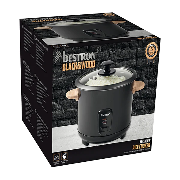 Cuiseur à riz 1,8L poignées bambou Bestron
