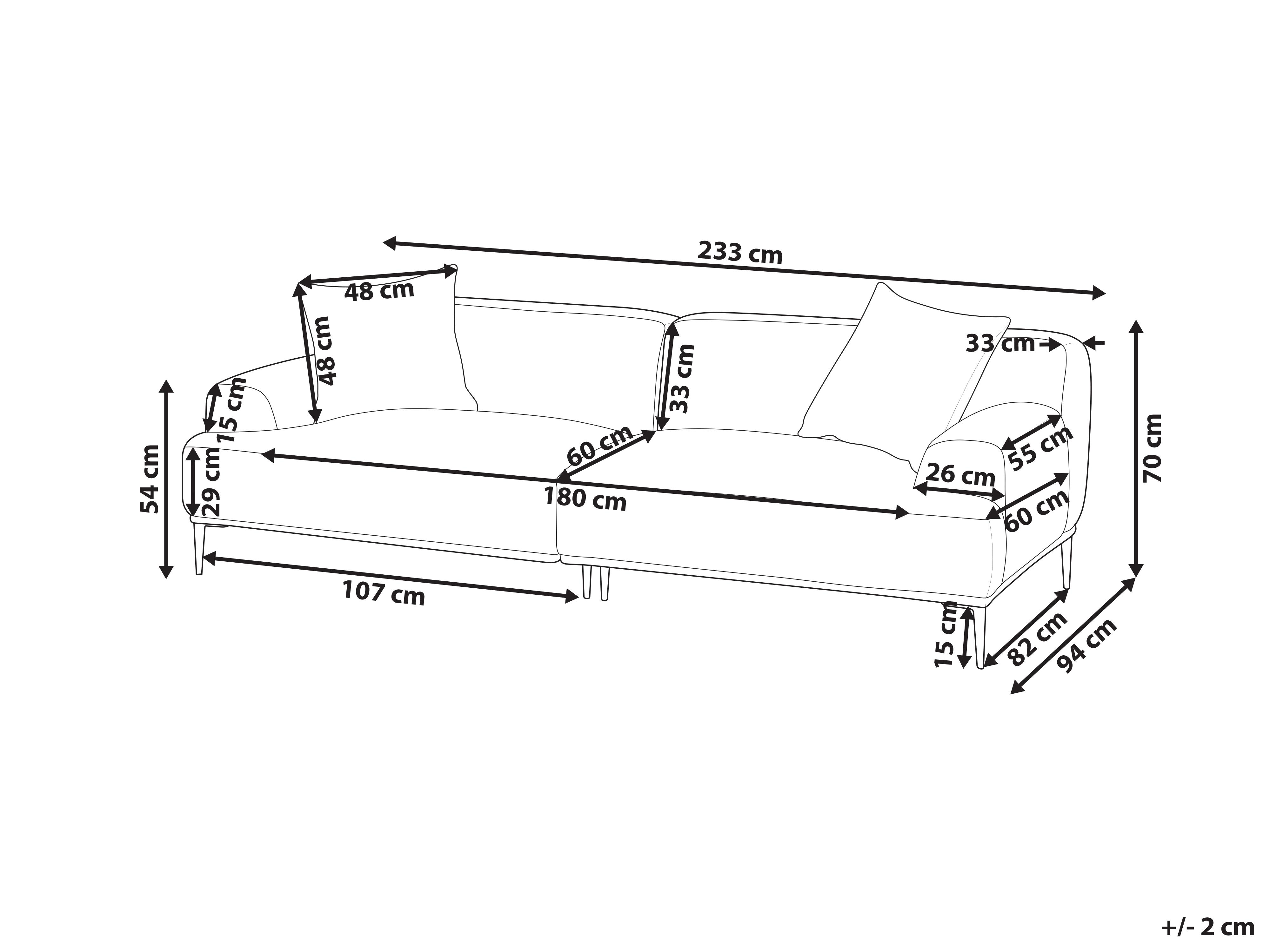 Bank 3-zits MATILA Stof Goudbruin