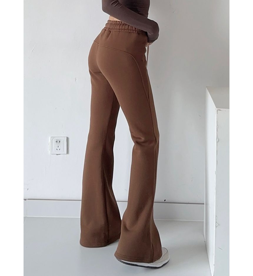 Ulark - High Rise Plain Flared Sweatpants