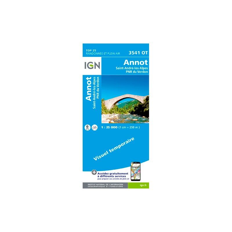 Annot.Saint-André-Les-Alpes.Pnr Du Verdon - Carte topographique