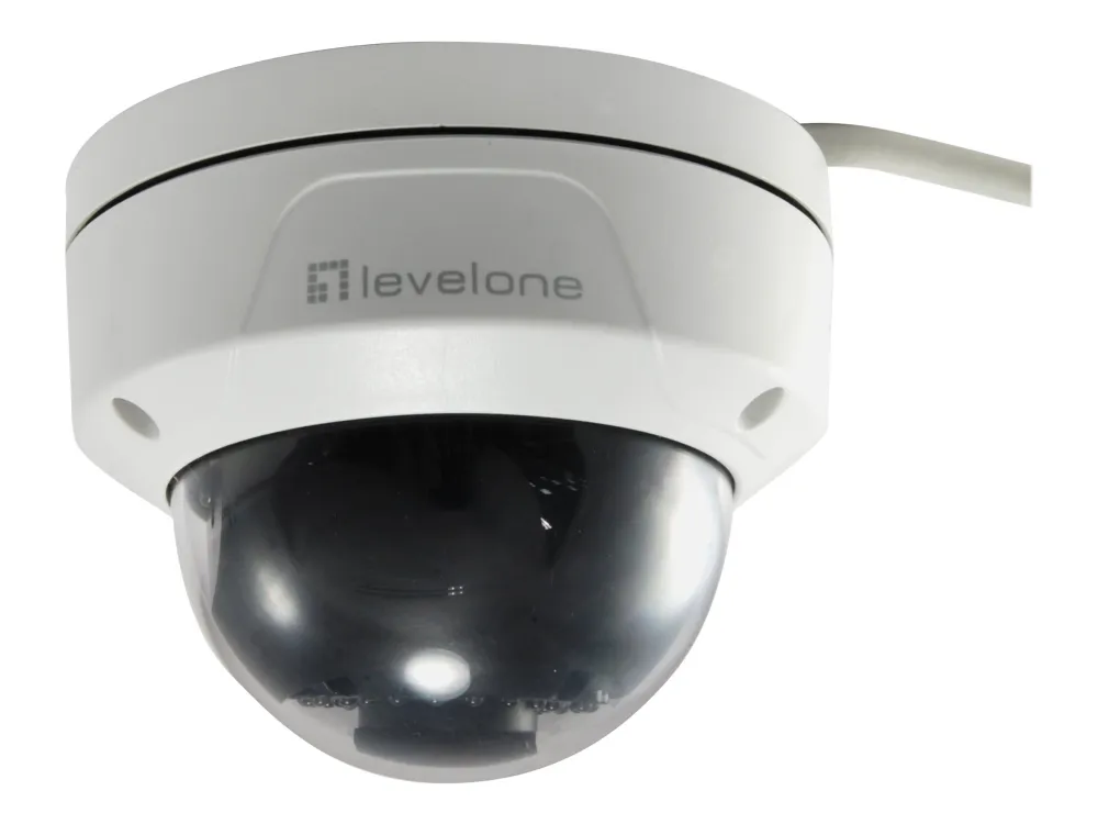 LevelOne FCS-3087 - Netværksovervågningskamera - kuppel - udendørs - beskyttet mod vandalisme / vejrbestandig - farve (Dag/nat) - 5 MP - 2560 x 1920 - fast brændvidde - audio - LAN 10/100 - MJPEG, H.264 - DC 12 V / PoE
