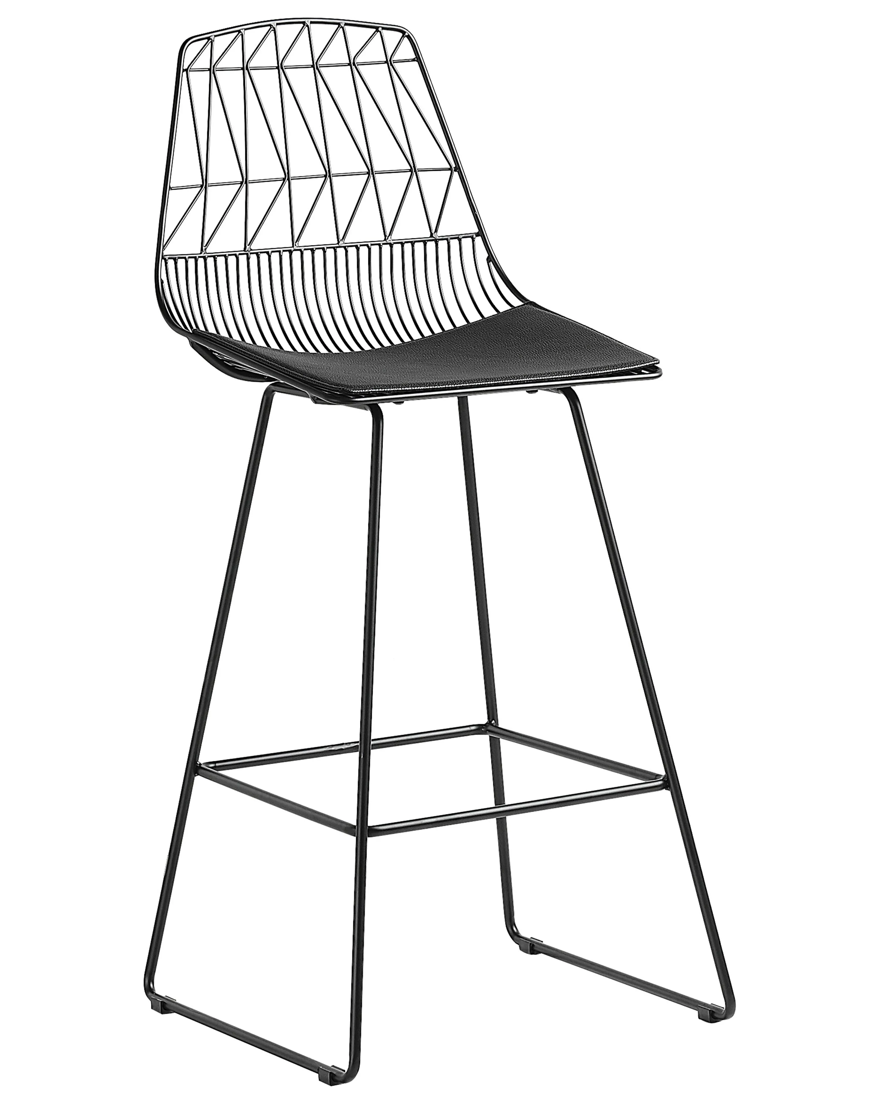 Set van 2 barstoelen PRESTON Metaal Zwart