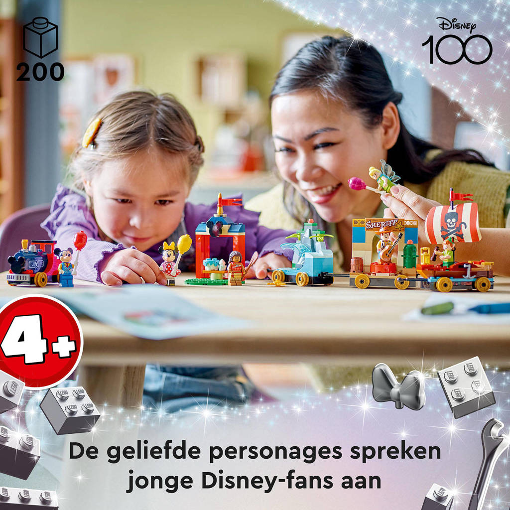 BjornDisney Feesttrein Bouwbaar Trein Speelgoed 100e Verjaardag Set 43212
