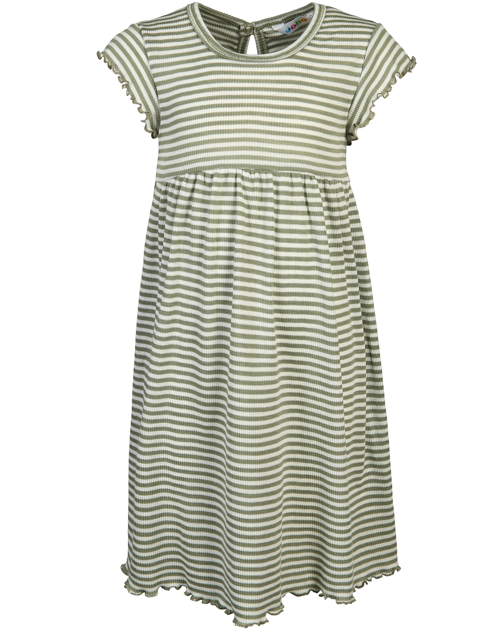 Kurzarm-Kleid 4028 SILK in greenstripe