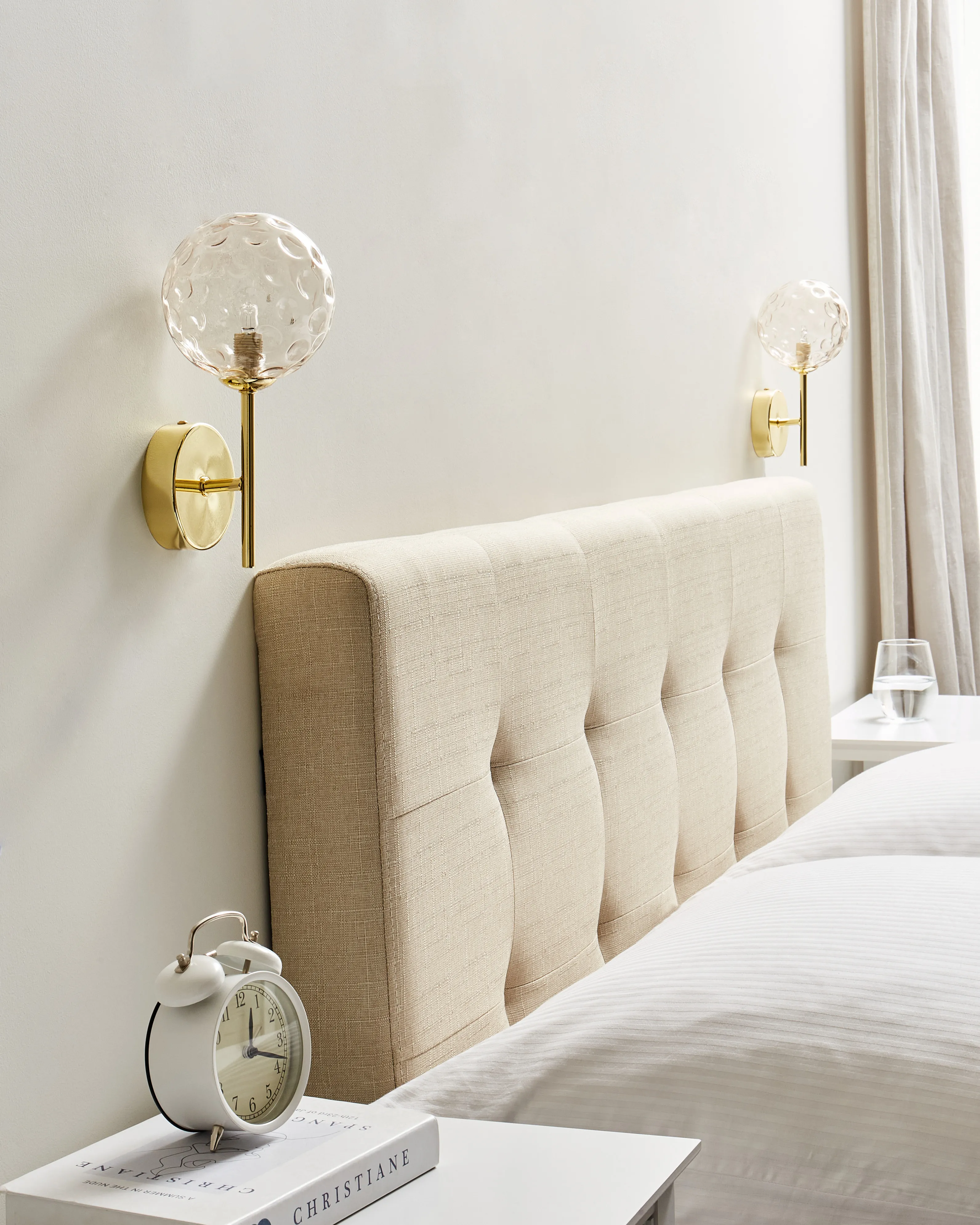 Set van 2 wandlampen ANADYR Glas Beige